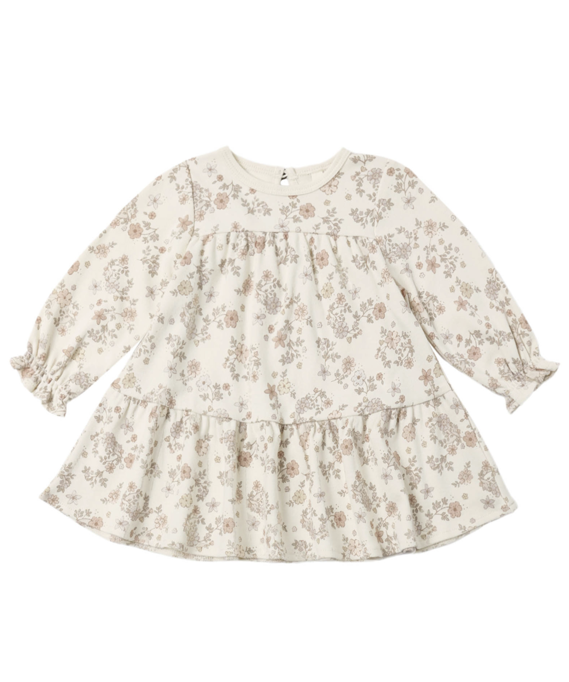 Quincy Mae - Tiered Jersey Dress - Floral Vine 