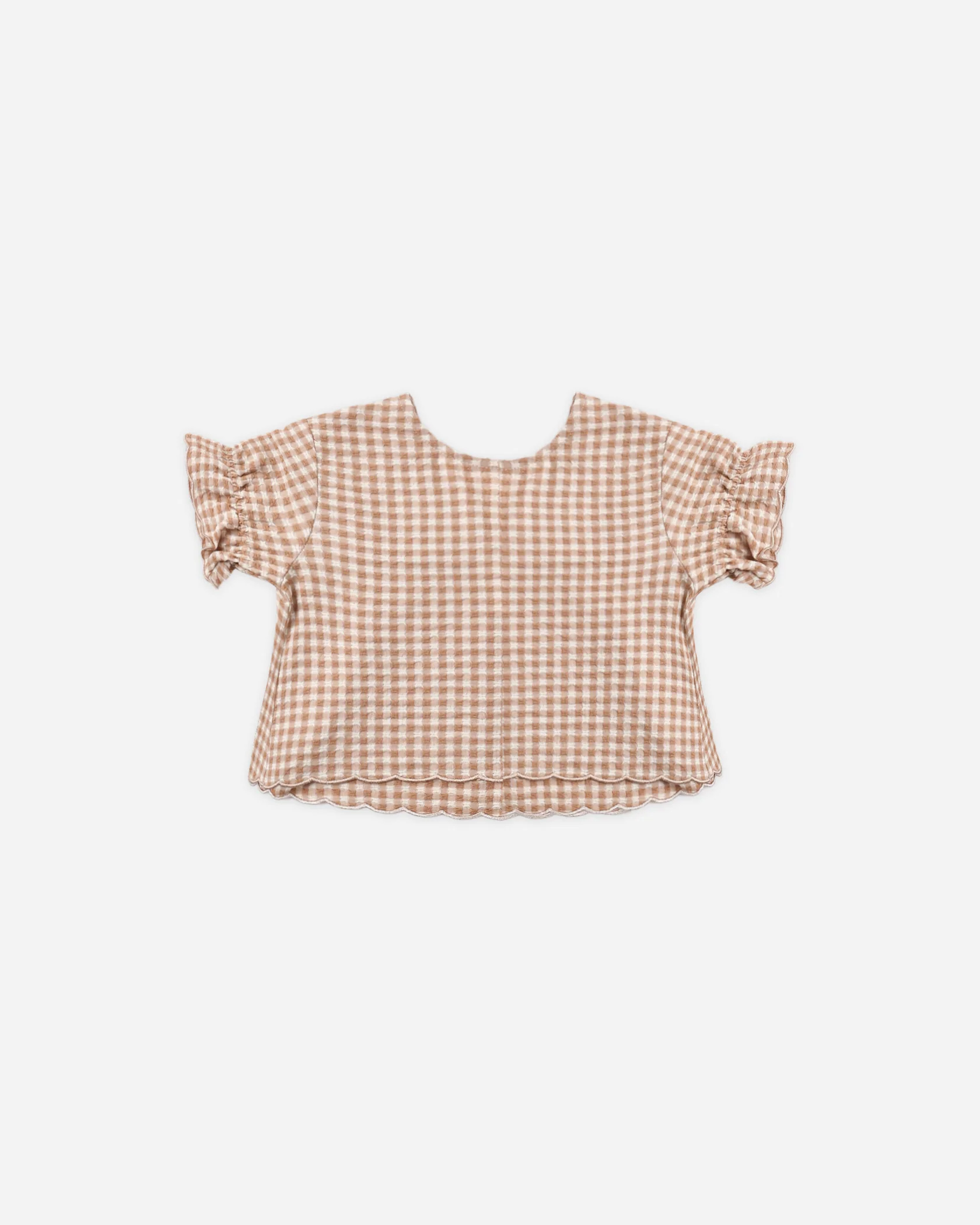 Rylee + Cru - Francie Blouse Fawn Gingham 