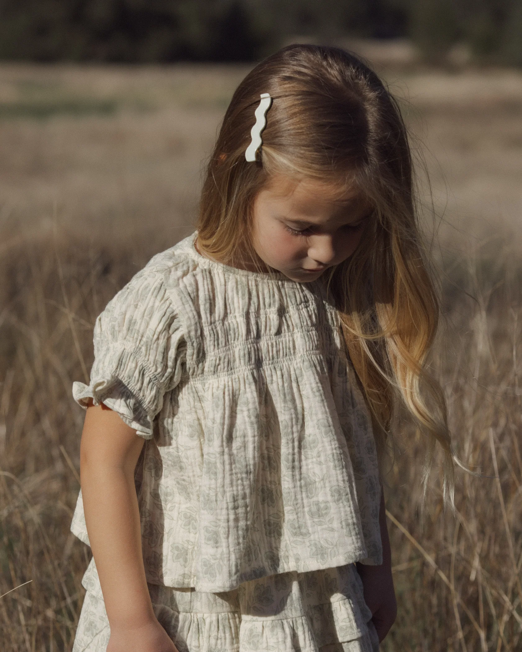 Rylee + Cru - Colette Top Green Iris