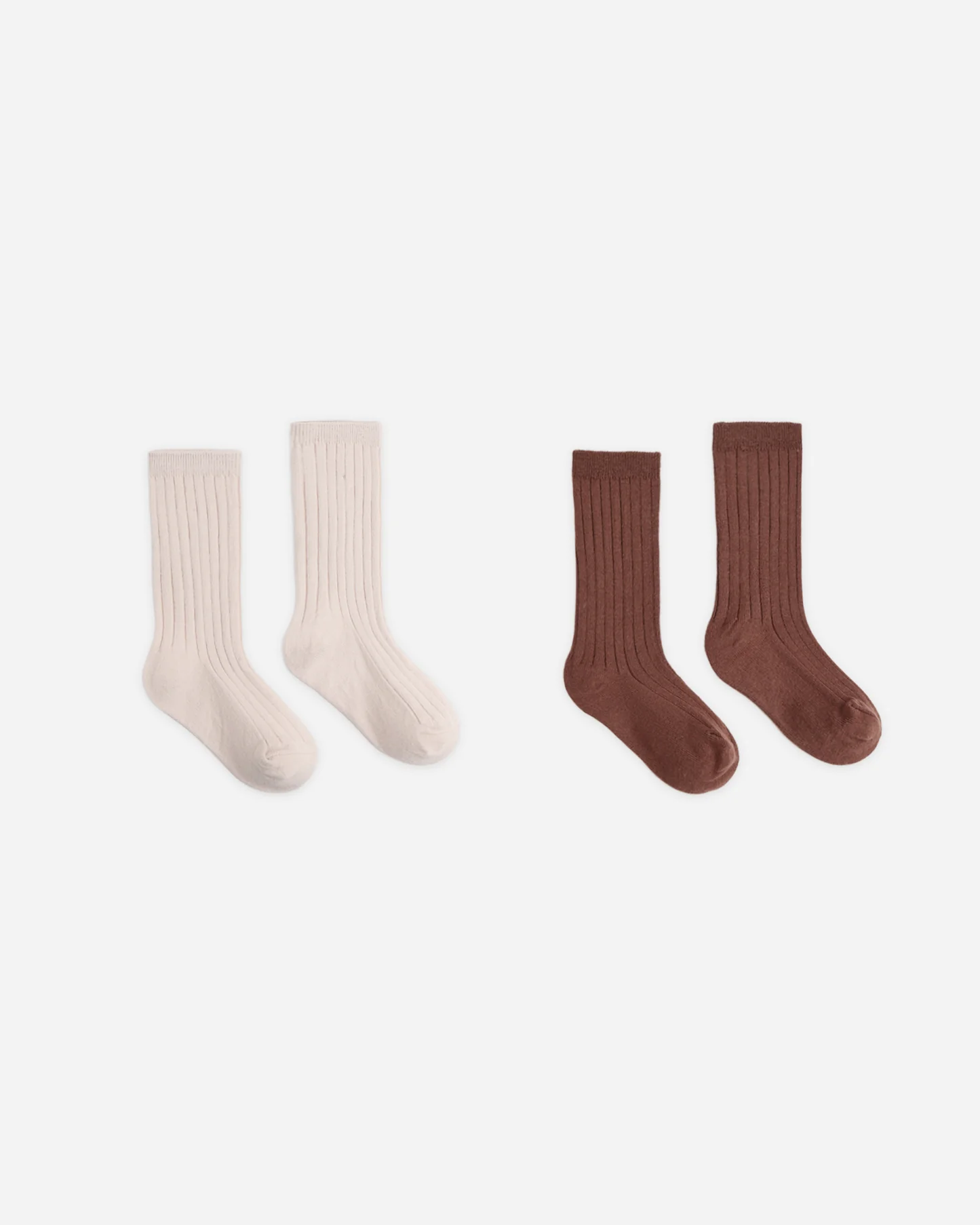 Rylee + Cru - Ribbed Socks, 2-pack Petal, Mulberry 