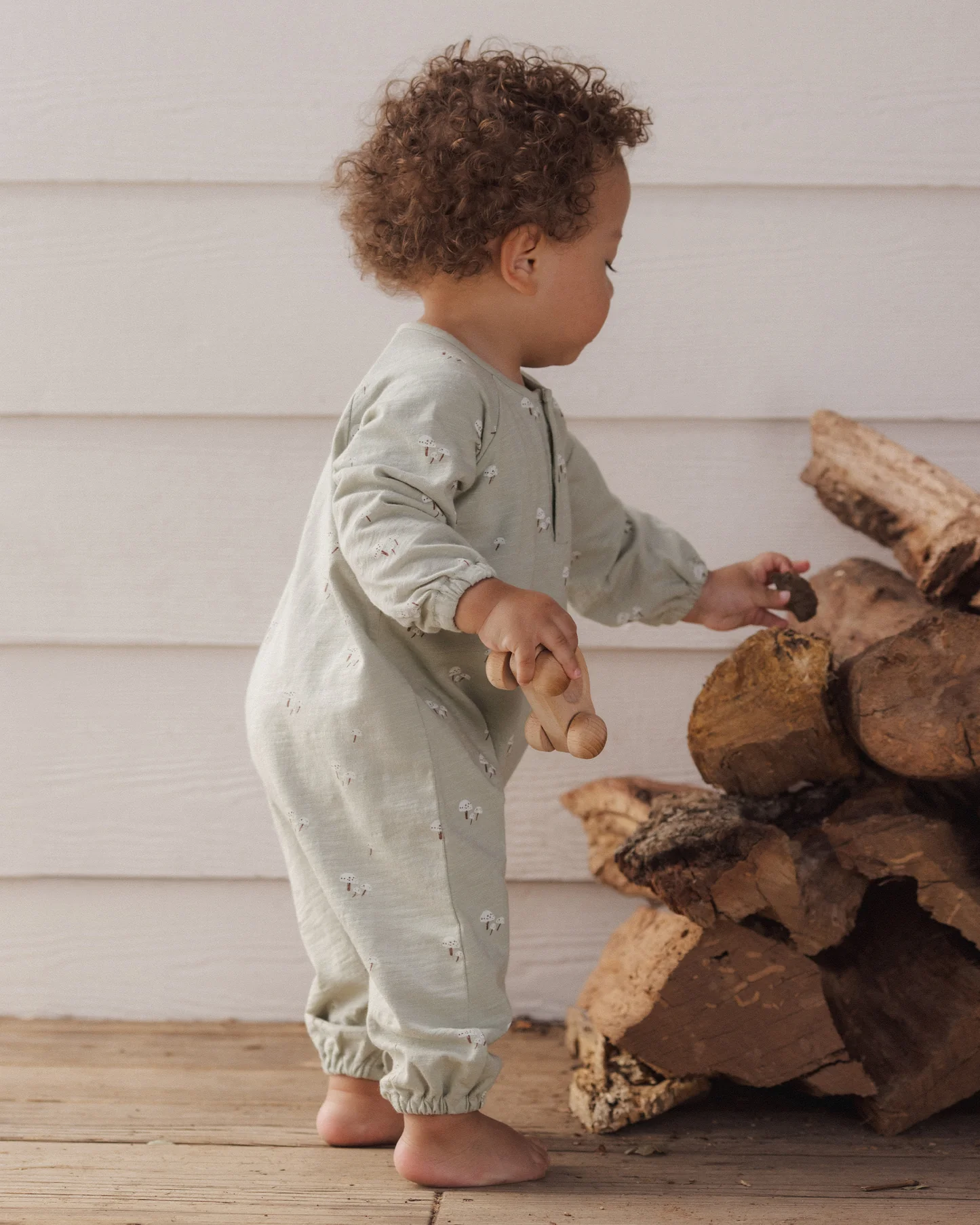 Rylee + Cru - Henley Jumpsuit Mushrooms 