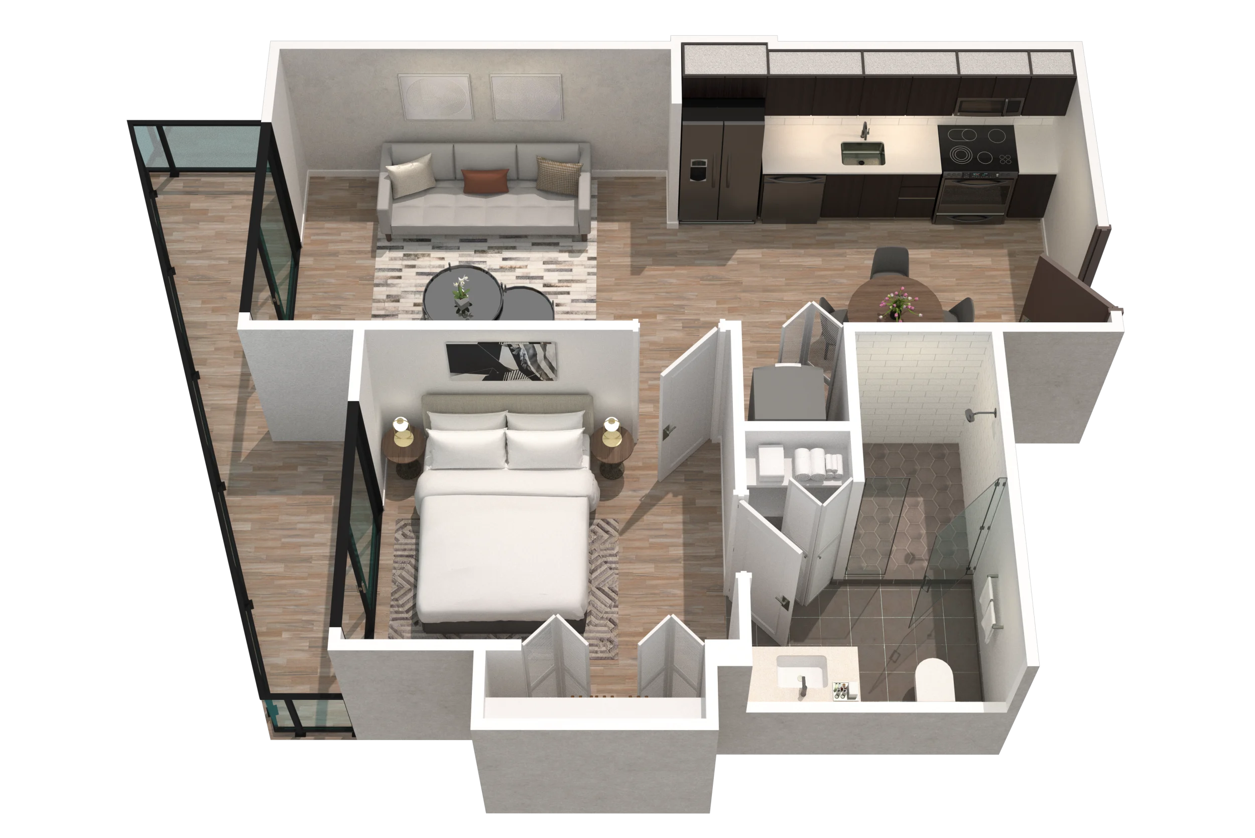 Observe el brillo del Atlántico desde su balcón en esta elegante suite de un dormitorio, que cuenta con una cocina completa, un baño moderno y ropa de cama lujosa para una estancia tranquila.