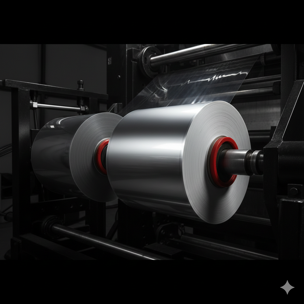 Machinery with rolls for custom packaging production