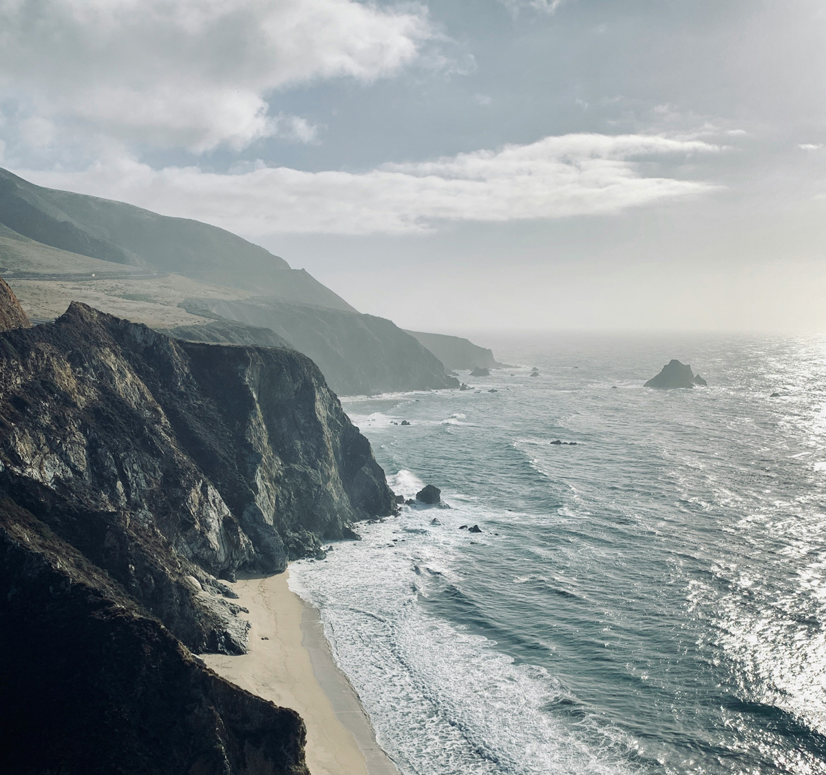 Pacific ridge along the coast of California