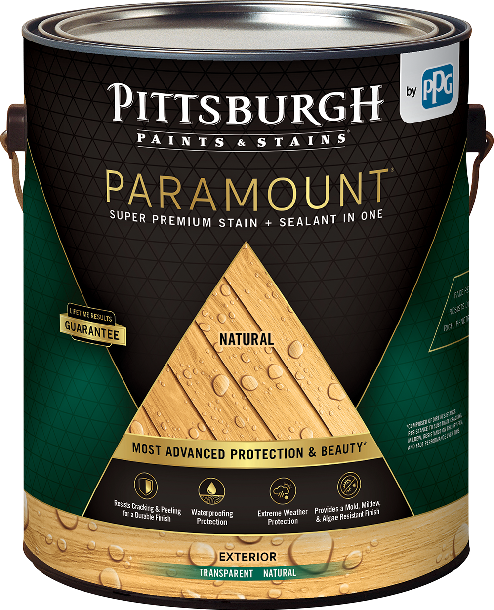 PITTSBURGH PAINTS & STAINS® PARAMOUNT™ Exterior Transparent Super Premium Stain & Sealant In One - Oil Based