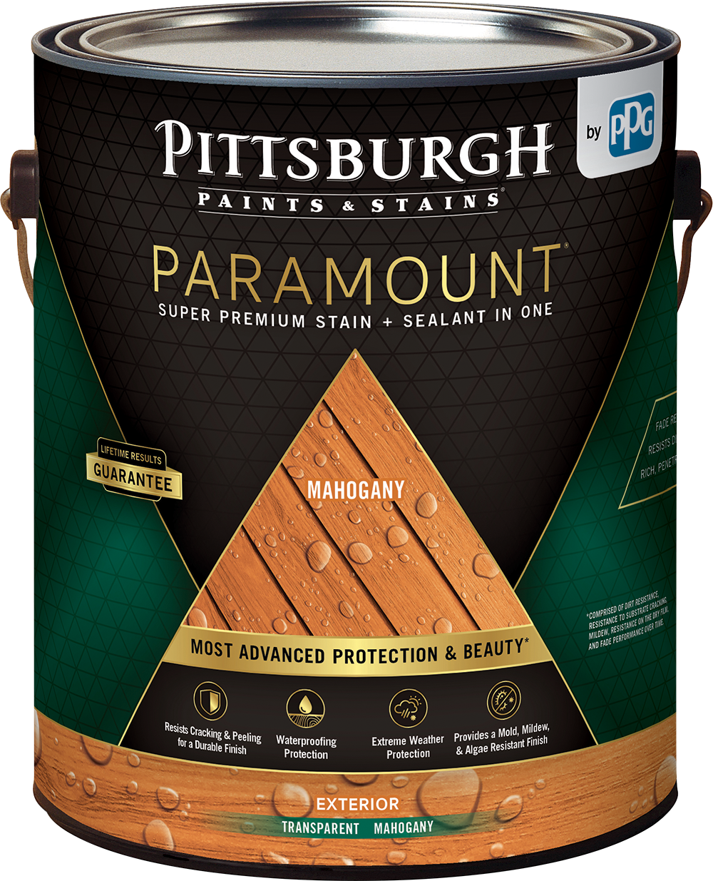 PITTSBURGH PAINTS & STAINS® PARAMOUNT™ Exterior Transparent Super Premium Stain & Sealant In One - Acrylic Oil