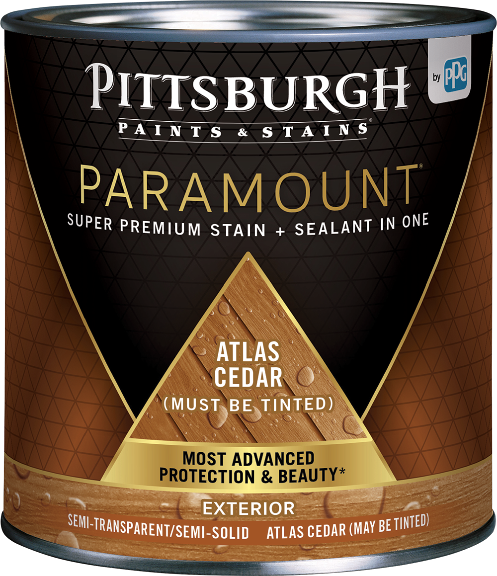 PITTSBURGH PAINTS & STAINS® PARAMOUNT™ Exterior Semi-Transparent Super Premium Stain & Sealant In One - Alkyd Oil