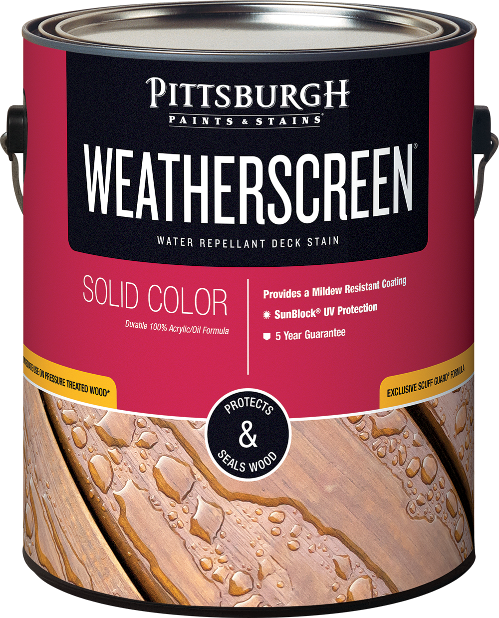 PITTSBURGH PAINTS & STAINS® WEATHERSCREEN® Exterior Solid Color Deck Stain