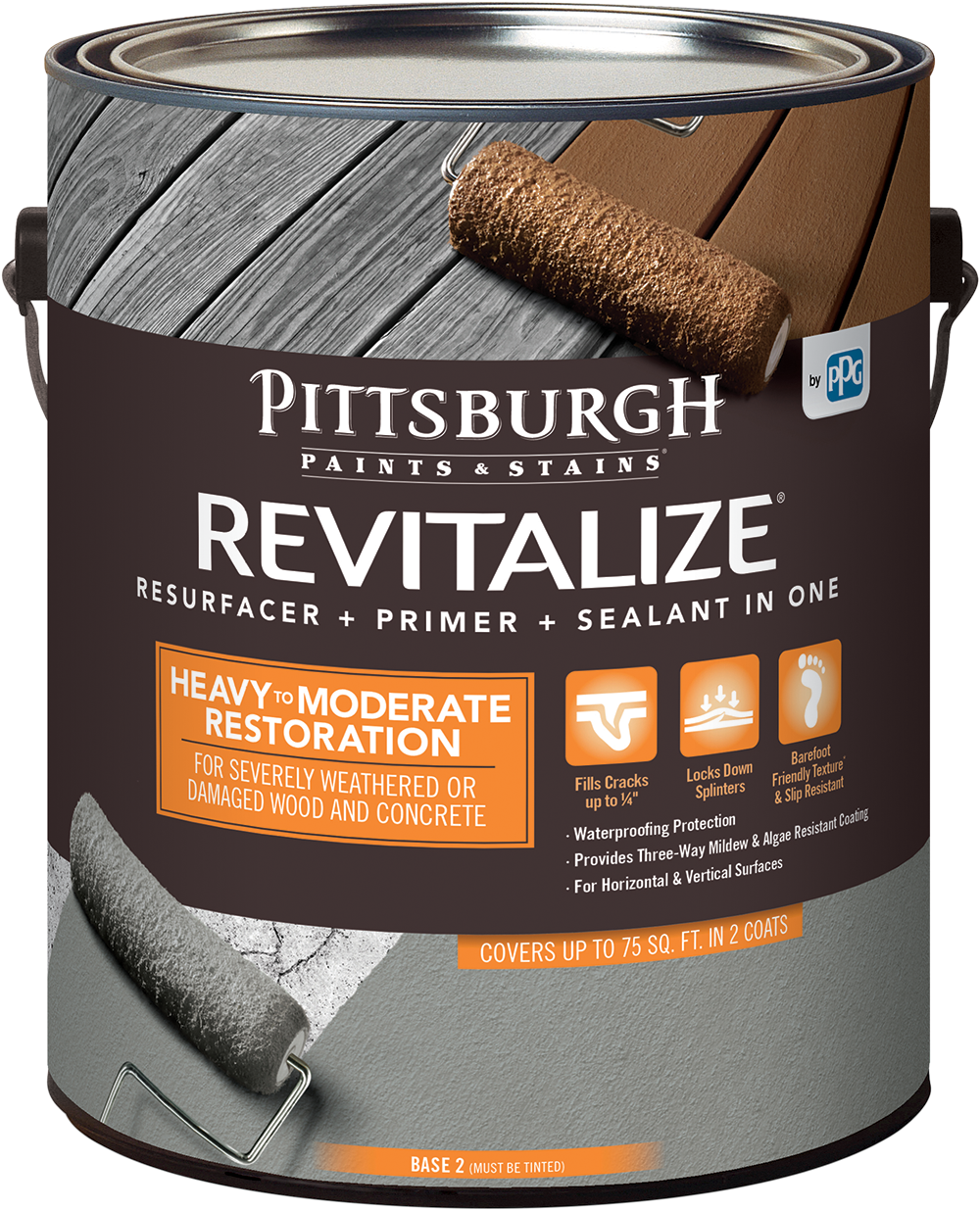PITTSBURGH PAINTS & STAINS® REVITALIZE® Resurfacer & Sealant - Heavy to Moderate Restoration
