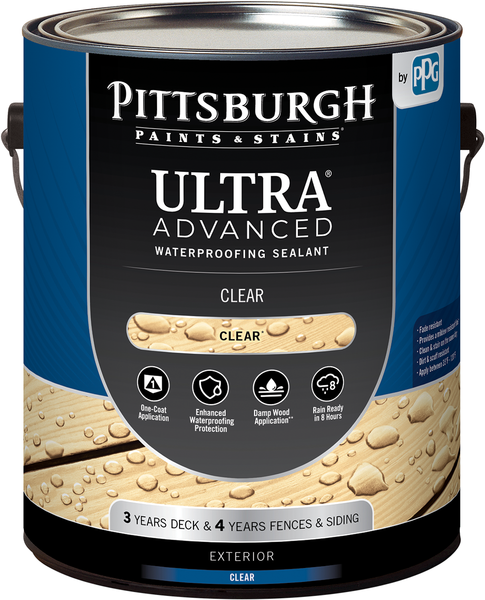 PITTSBURGH PAINTS & STAINS® ULTRA Advanced Exterior Solid Color Stain & Sealant - Acrylic Oil