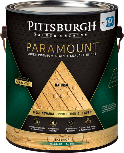 PITTSBURGH PAINTS & STAINS® PARAMOUNT™ Exterior Transparent Super Premium Stain & Sealant In One - Oil Based