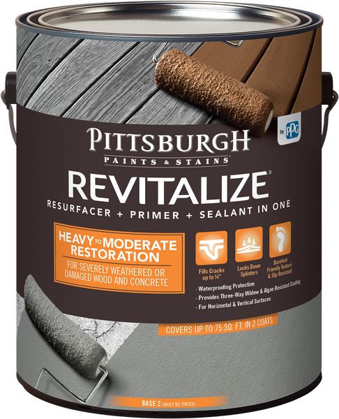 PITTSBURGH PAINTS & STAINS® REVITALIZE® Resurfacer & Sealant - Heavy to Moderate Restoration