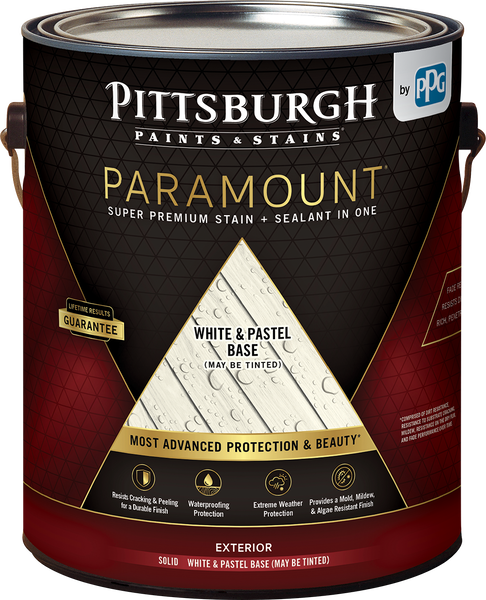 PITTSBURGH PAINTS & STAINS® PARAMOUNT™ Exterior Solid Color Super Premium Stain & Sealant In One