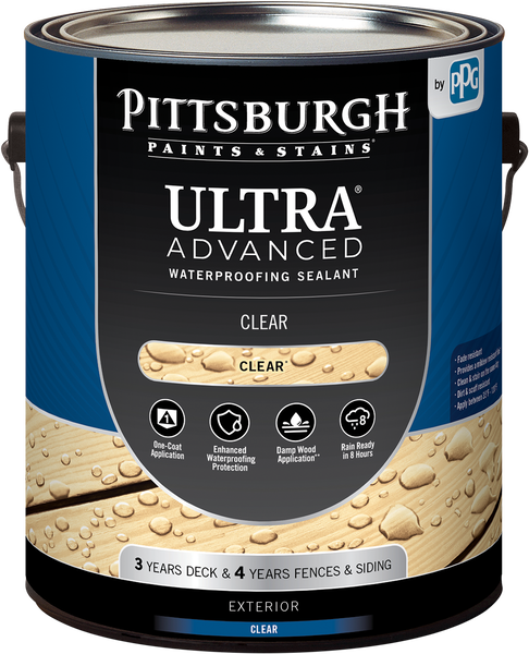 PITTSBURGH PAINTS & STAINS® ULTRA Advanced Waterproofing Clear Sealant - Acrylic Oil