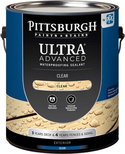PITTSBURGH PAINTS & STAINS® ULTRA Advanced Exterior Clear Waterproofing Sealant