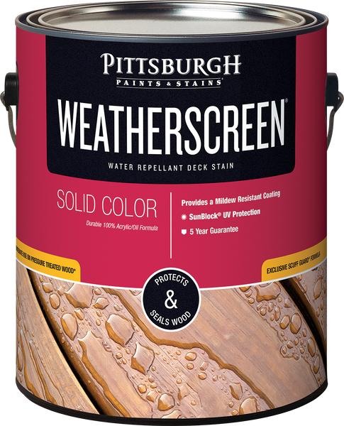 PITTSBURGH PAINTS & STAINS® WEATHERSCREEN® Exterior Solid Color Deck Stain