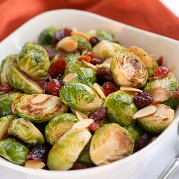 Cranberry Almond Brussels Sprouts