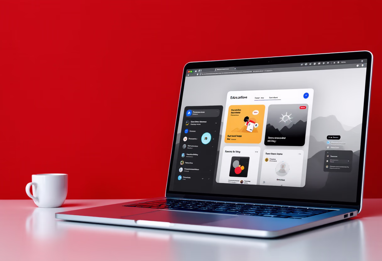 image of a computer showcasing educational software (for edtech)