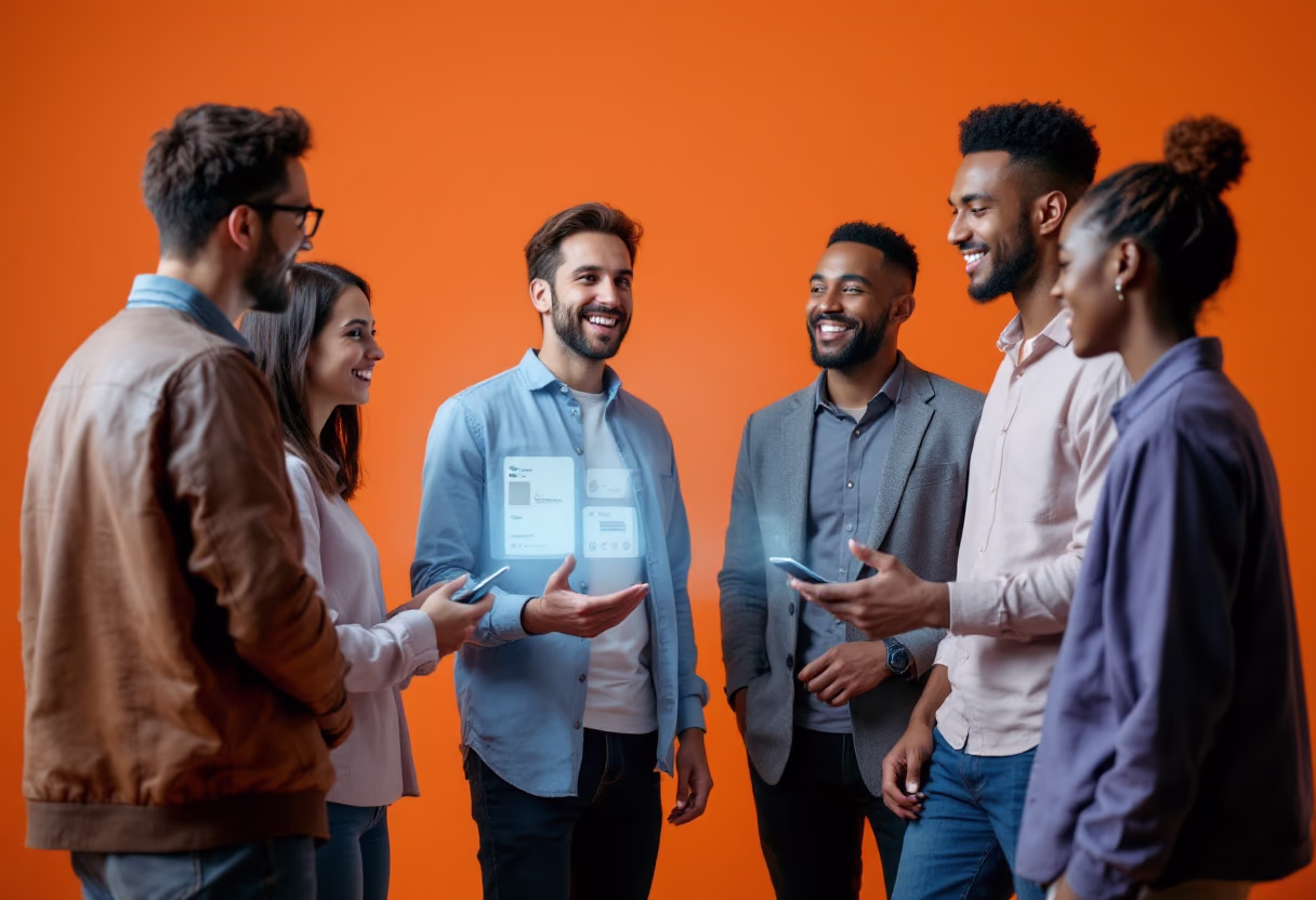 image of tech meeting (for a consumer apps)