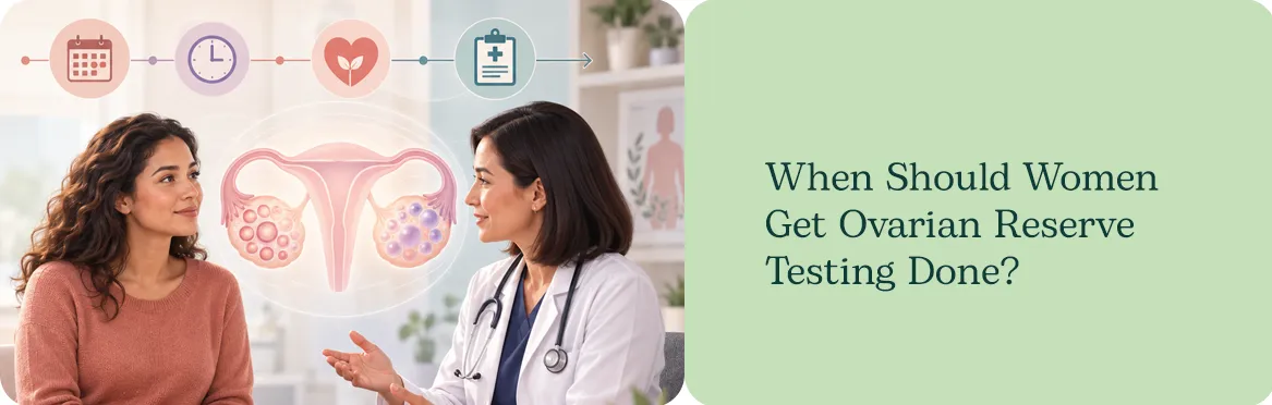 Woman discussing ovarian reserve test results with a fertility specialist