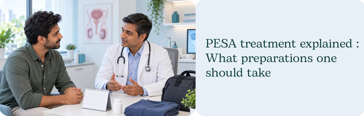 Fertility specialist explaining PESA sperm retrieval to a male patient