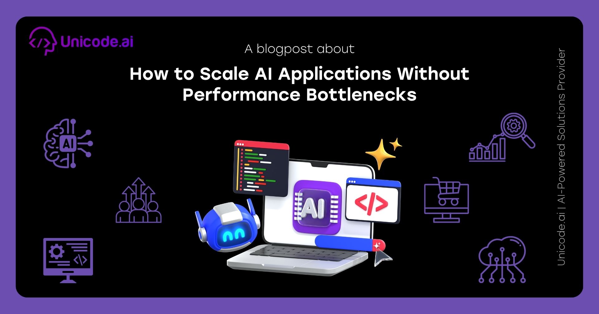 Illustration of a woman handing files and charts to a robot with icons representing AI and business analytics on a black background titled 'How Businesses Can Launch AI Features Faster Using AIaaS'.