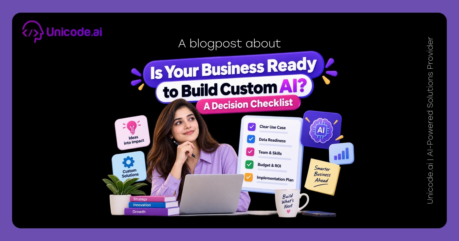Unicode.ai blog banner with the title "AI Analytics vs Traditional BI Tools: A Practical Comparison" over a dark illustrated background.
