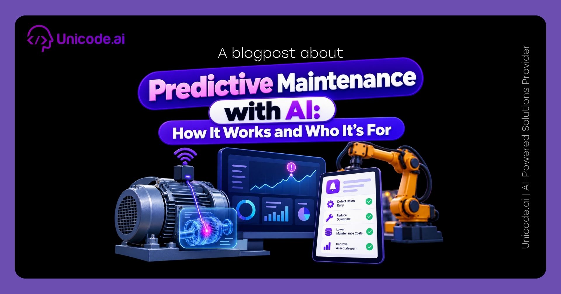 Unicode.ai blog banner with the title "AI Analytics vs Traditional BI Tools: A Practical Comparison" over a dark illustrated background.