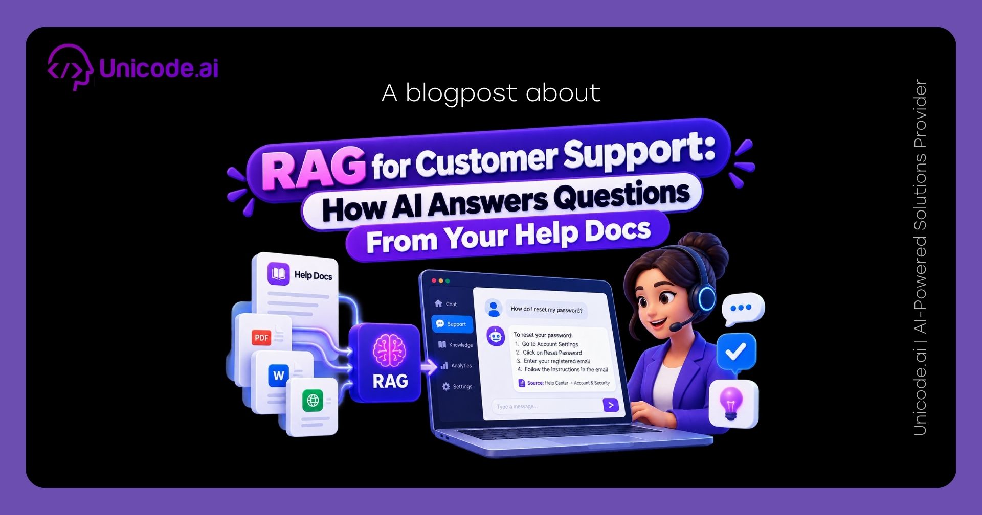Unicode.ai blog banner with the title "AI Analytics vs Traditional BI Tools: A Practical Comparison" over a dark illustrated background.