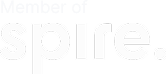White logo showing Anticipate is a member of Spire.
