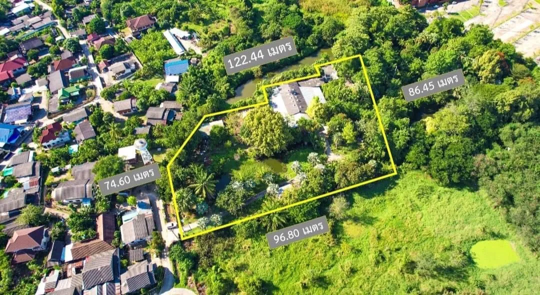 Aerial view of Prime land for sale in Hang Dong, Chiang Mai