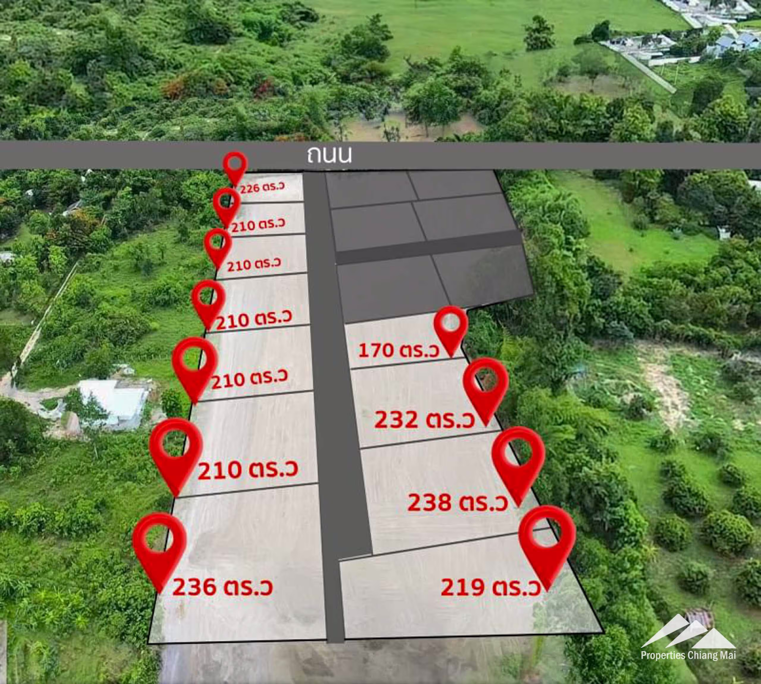 Plots of land for sale Ariel view