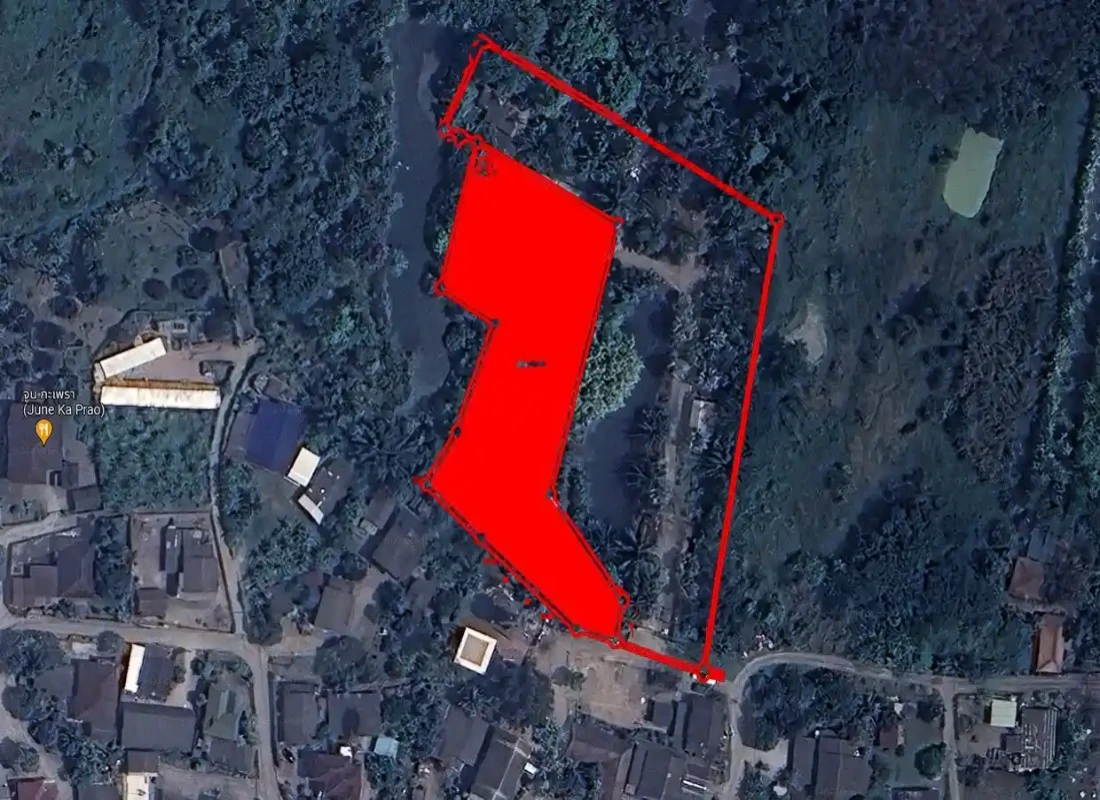 Aerial view of Prime land for sale in Hang Dong, Chiang Mai