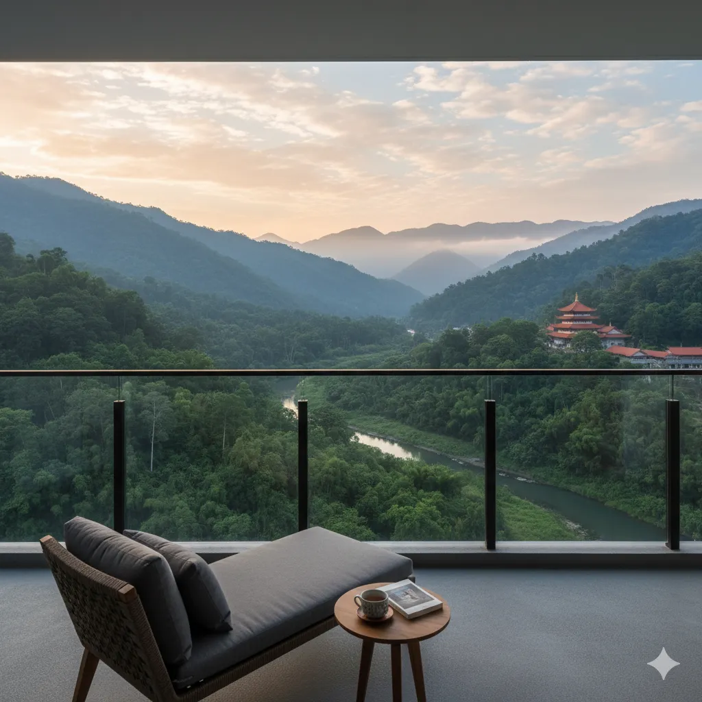 Mountain view from balcony