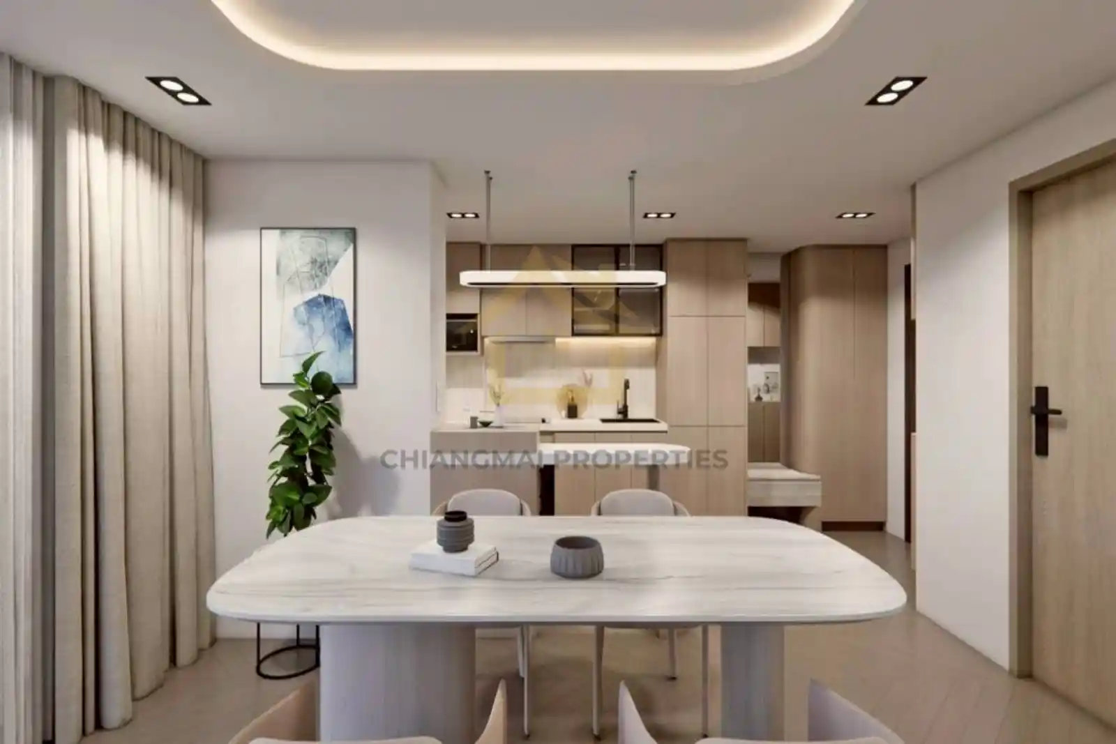2 Bed  1 Bath  Fully Furnished (Modern Luxury Style)