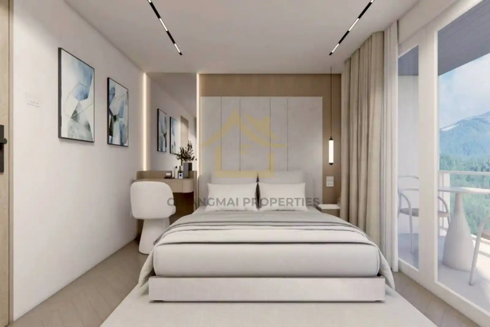 2 Bed  1 Bath  Fully Furnished (Modern Luxury Style)
