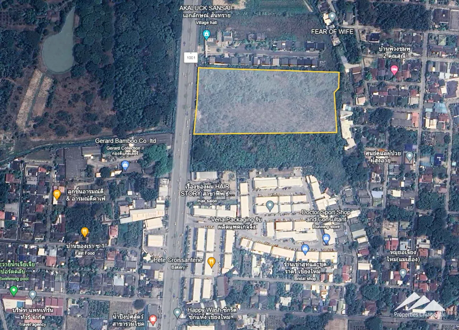 Prime Land For Sale on Hwy 1001 Close to Ruam Chok Intersection In San Sai — photo 2 of 7