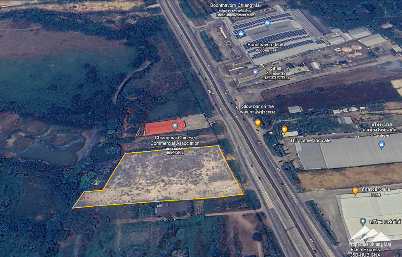 Land For Sale on Super Hwy 11 In Saraphi, Chiang Mai