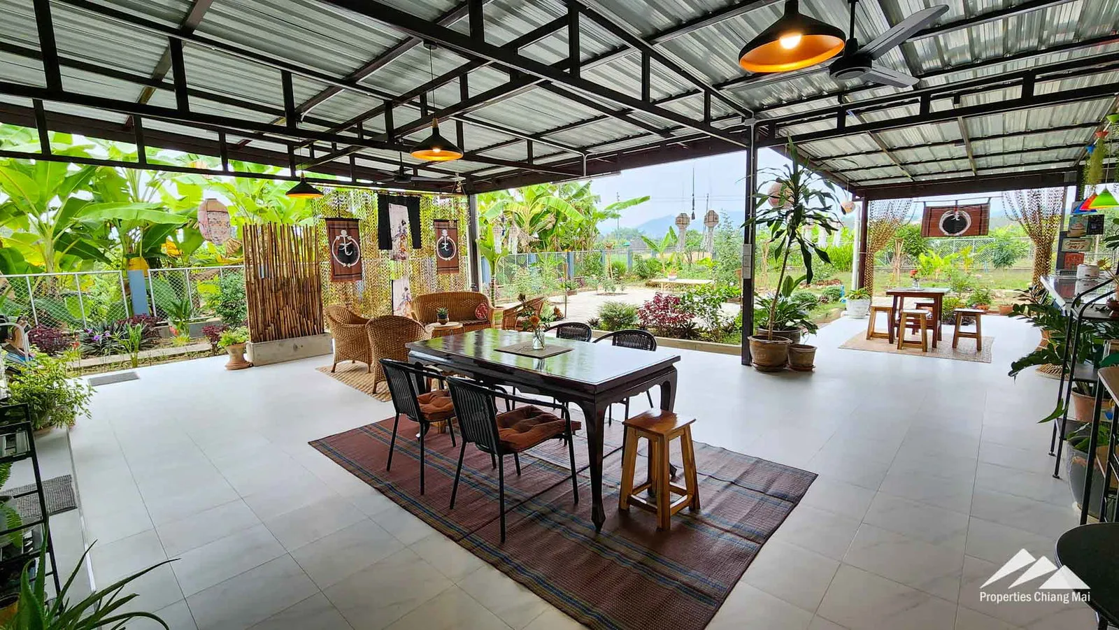 Gardener's Paradise with Mountain Views and Bali-Style Outdoor Living Spaces