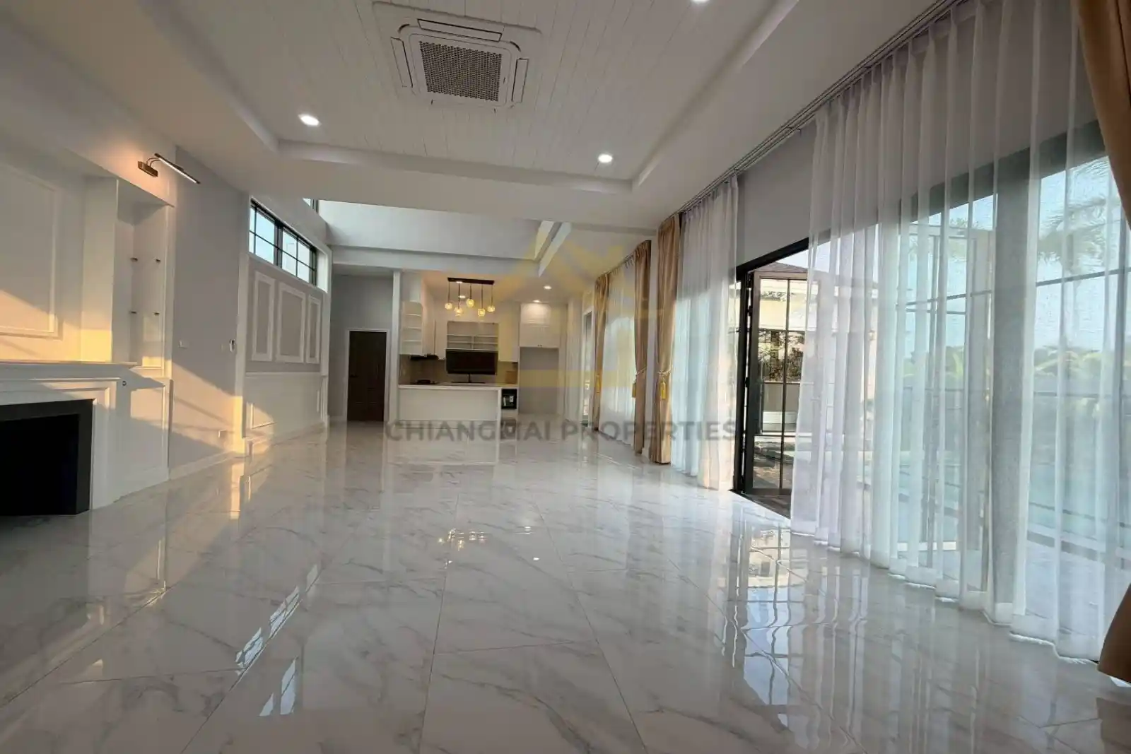 New 3-bed European pool villa in Saraphi