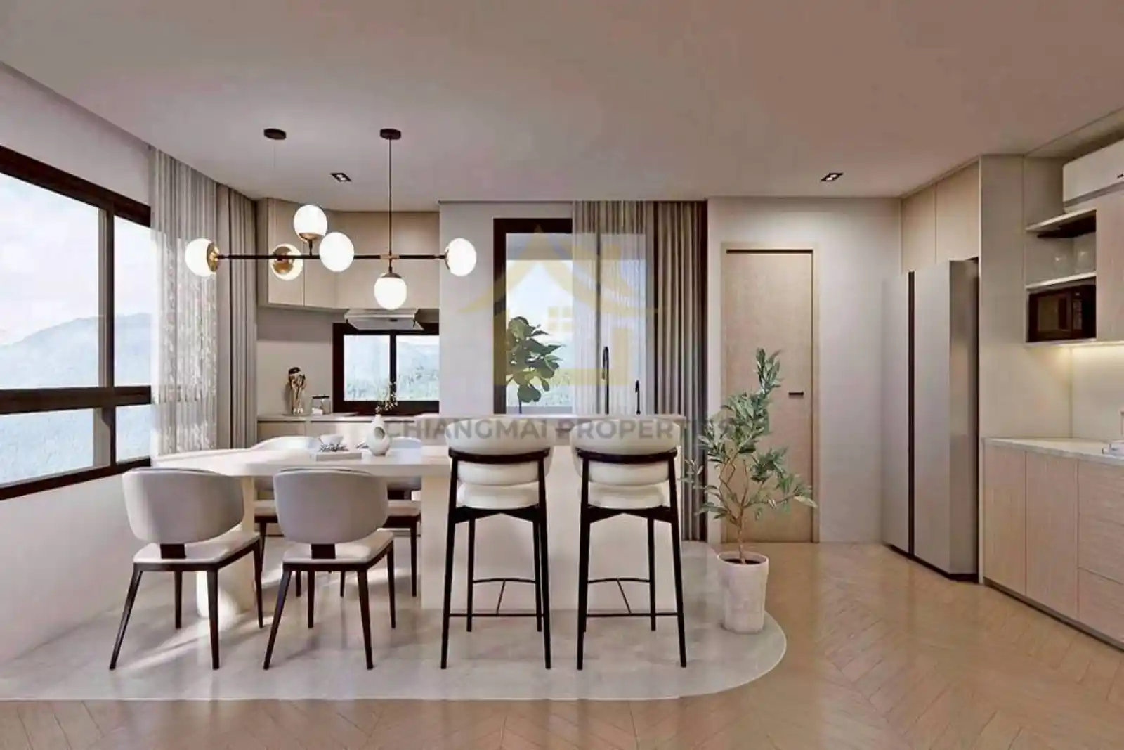 Mountain View Condo  Suthep  Chiang Mai dining room