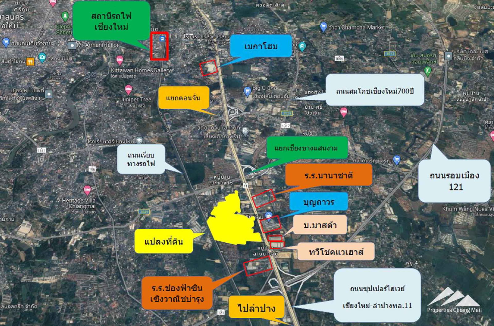 Residential Development Land For Sale on Super Hwy 11 In Saraphi, Chiang Mai — photo 14 of 16