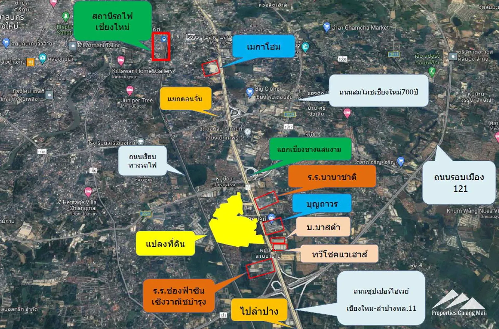ขายที่ดินพัฒนาที่อยู่อาศัย ซุปเปอร์ไฮเวย์ 11 ในอำเภอสารภี จังหวัดเชียงใหม่ — photo 14 of 16