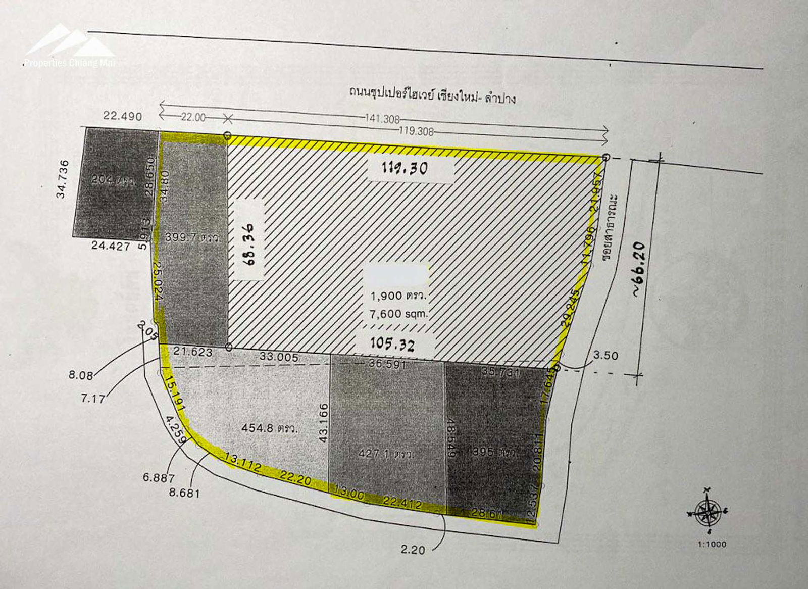 8 Rai + Plot Of Land On The Superhighway - Close To Ping River And Central Festival — photo 9 of 11