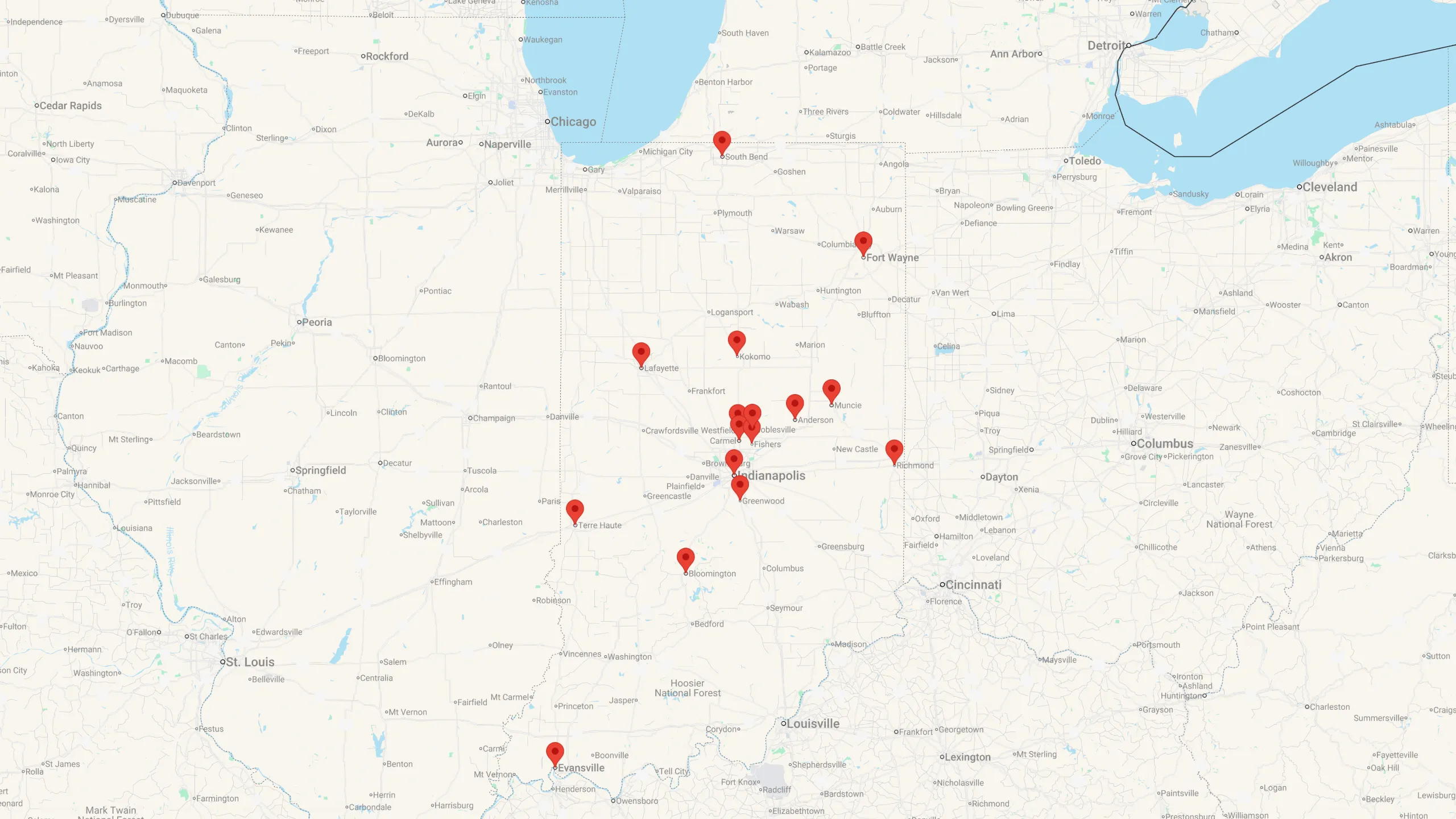 Metal Solutions Inc Service Area Map