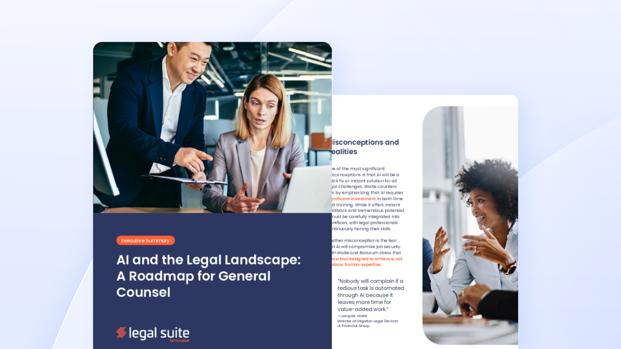 See the white paper AI and the Legal Landscape