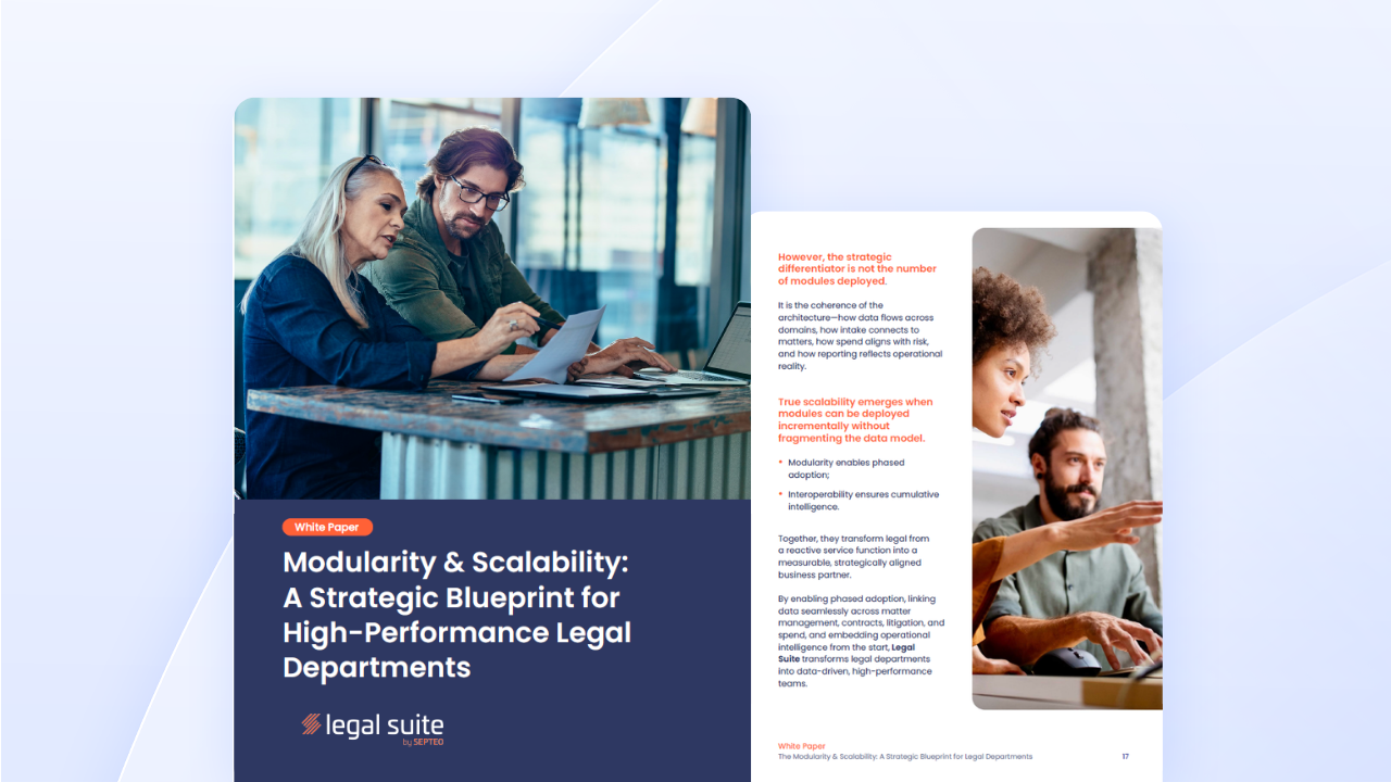Read the white paper Modularity & scalability for legal departments