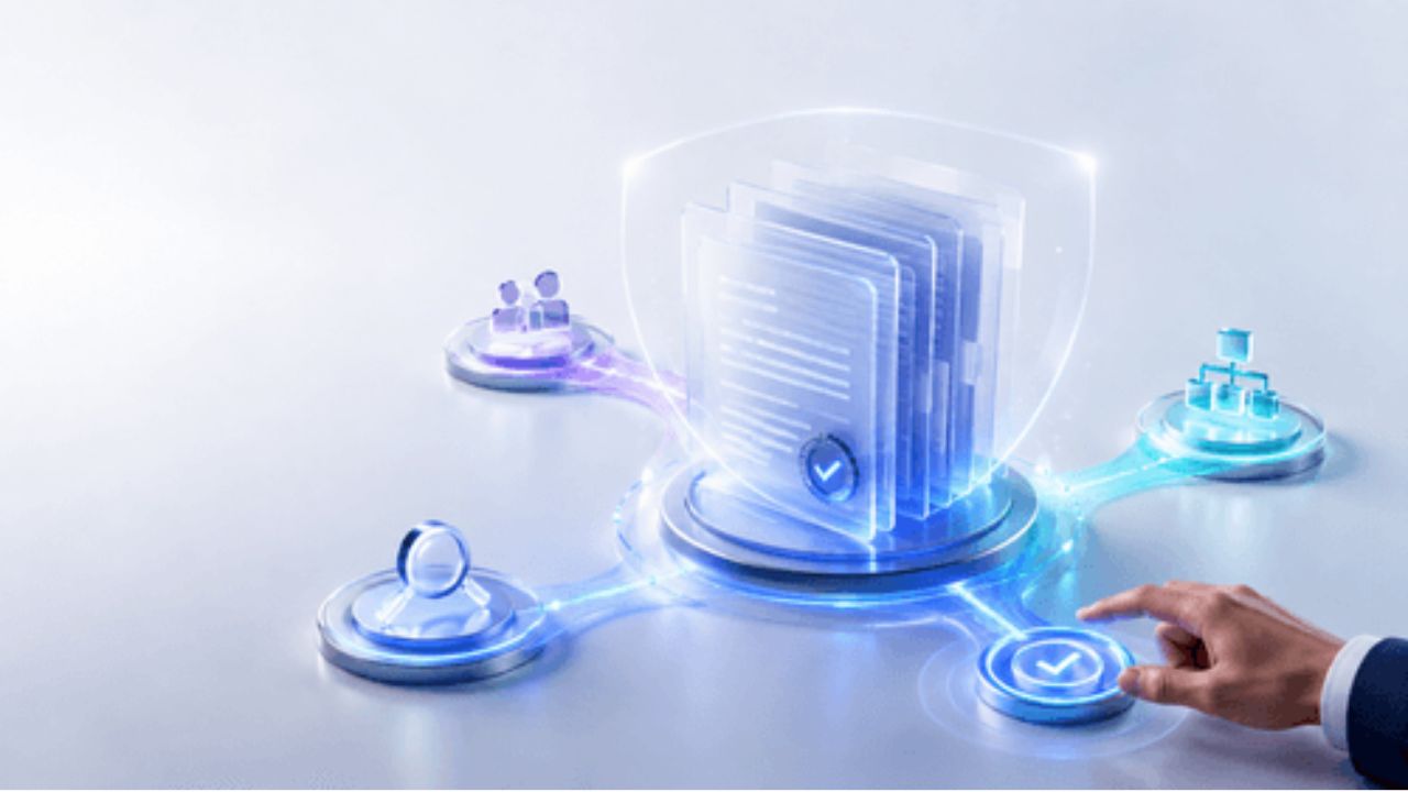 Icones technologie et intelligence artificielle dans un contexte juridique