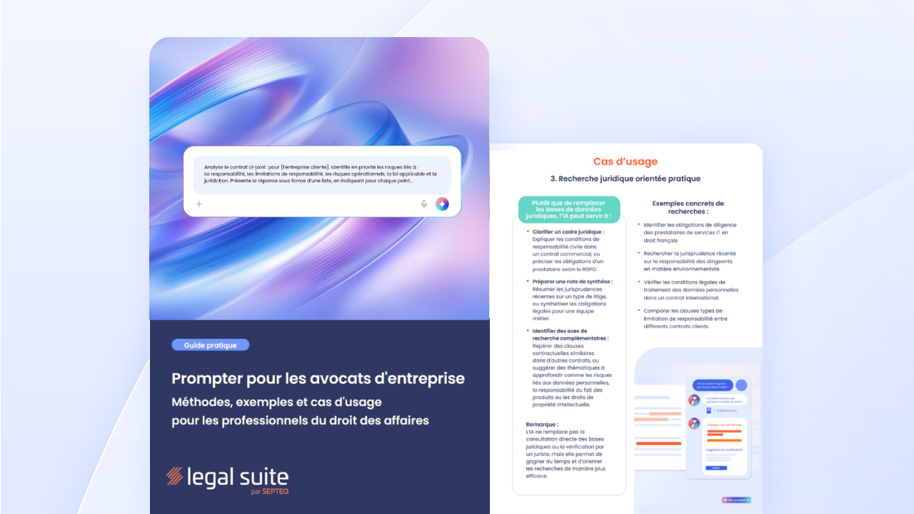 Livre blanc Septeo Legal Suite - Prompter pour les avocats - Entreprise