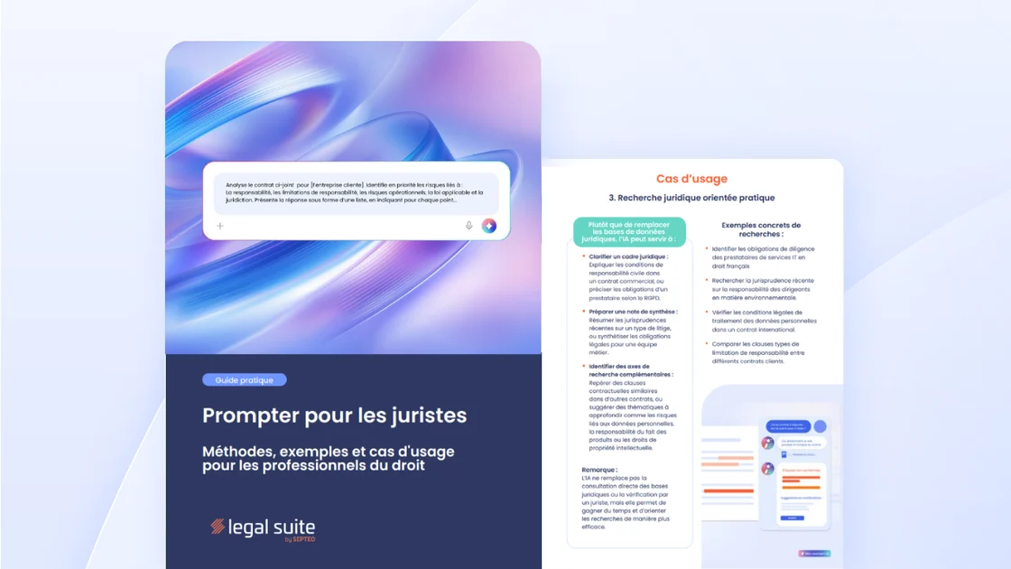 Livre blanc Septeo Legal Suite - Prompter pour les juristes - Entreprise